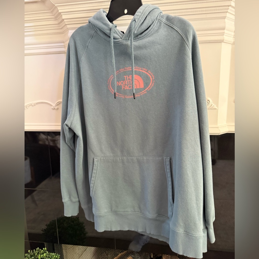 TNF women’s hoodie in light green with logo print
